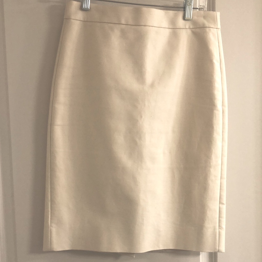 Jcrew cream pencil skirt